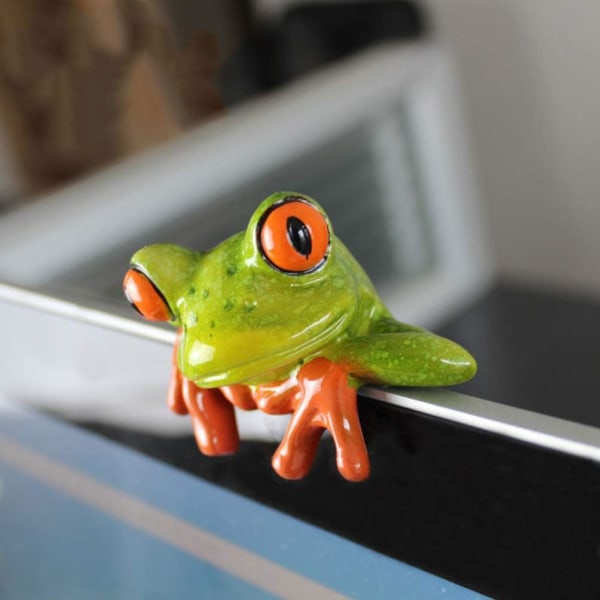 Tietokonesisustus Sammakko Askartelu 3D Luova Ihana hartsi sammakkohahmo kotitoimiston pöytäkoriste