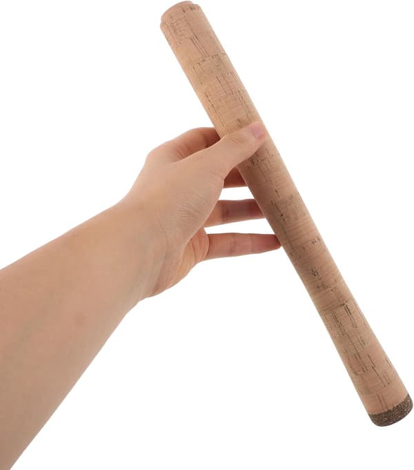 Cork Fishing Rod Handle Replacement 12mm Inner Diameter Wood Bait Rod Wrap 25cm