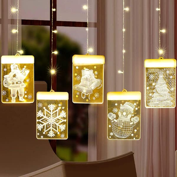 LED USB String Lights, 3D Christmas Decoration, Party Decoration
