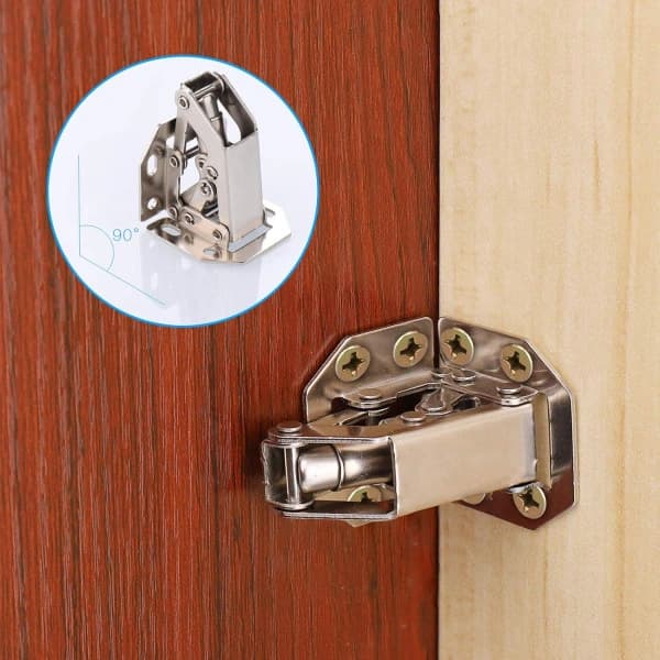 10 pcs Cabinet Hinges with Screws, Soft-Close Hinges for Kitchen