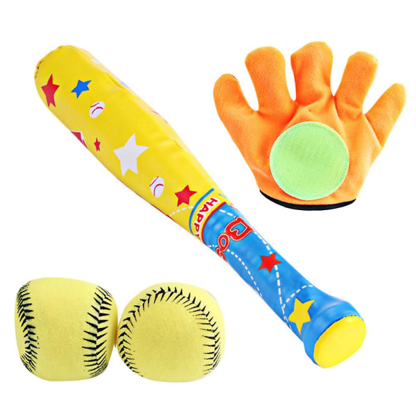 1 sæt/4 stk abs baseball sæt baseball legetøj til børn børn udendørs sport (1 stk bat, 1 stk og løkke 47*6*6cm