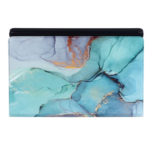 Tablet Cover for Tab A7 T220 T225 Green Marble Pattern Multiple Angles Protection PU Leather Tablet Cover