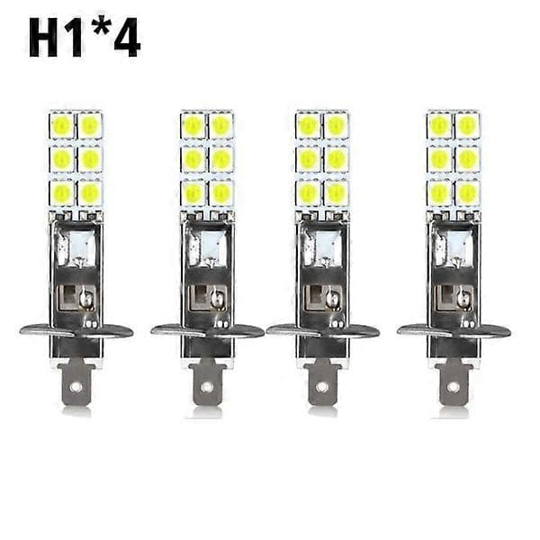 4X H1 6000K Super Vita LED-frontlyspærer Kit Tåkelys