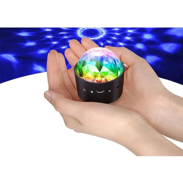 LED Diskokule Festlys, Oppladbart Diskolys, Musikkstyrt Festlys, Lyseffekter, Fest, Barn