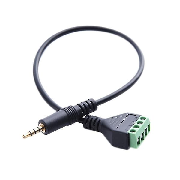 3,5 mm ruuviliitinsovitin kaiutinkaapeli 4-ytiminen stereo Trrs