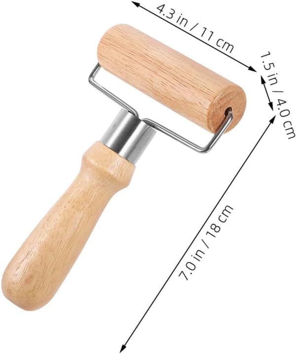 Rolling Pin Dough Roller 12 inch Wood Nonstick Precise Pressing Reusable Kitchen Baking Tool