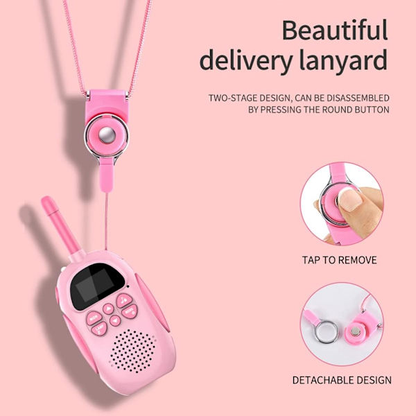 Walkie Talkies för Barn Leksaker Mini Sändare Leksak Walkie Talkies Radio Intercom för Små Händer för Barn (Rosa och Blå)