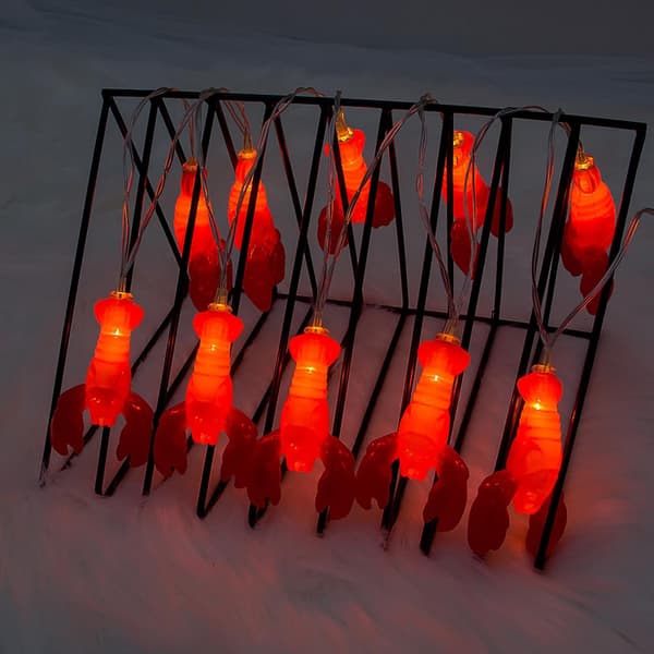 Creative Crayfish String Lights – Warm LED String Lights for Party, Home, and Outdoor Decor Crayfish 1.5m-10L-U Crayfish 1.5m-10L-U