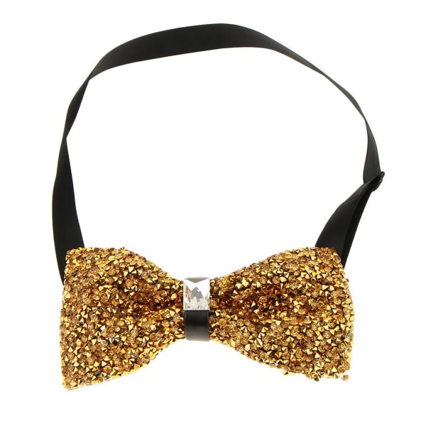 Fashion Men Bow Tie Party Banquet Bowtie Wedding Accessories Gold Bowtie Male