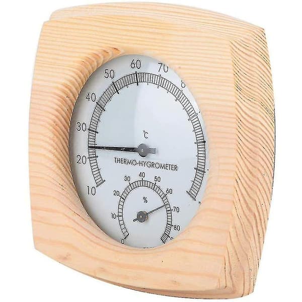 Trebadstu Termometer Hygrometer Termometer Hygrometer Badstue Gran Urskive Hygrometer Termometer