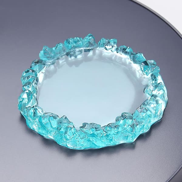 Silicone Mold for Crystal Cluster Coaster for Resin Cement Casting