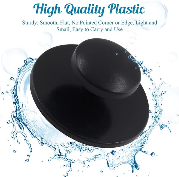 20 Pcs Self-Adhesive Cabinet Knobs, Mini Drawer Knobs for Kitchen Cabinets, Dressers, Drawers and Wardrobes, Black