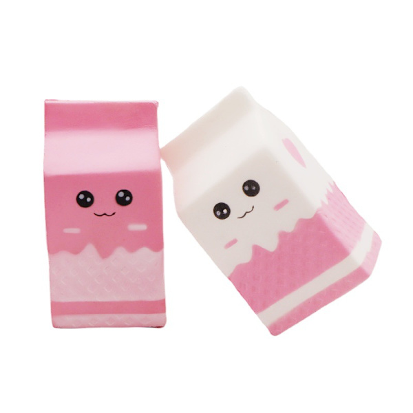 Squishies Melkekartong Sakte Stigende Duftende Squishies Charms Dekompresjonsleke 2 stk Squishies Smore Sakte Stigende Leke