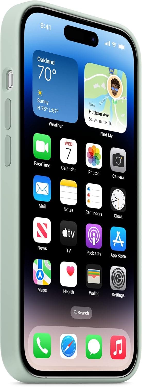 Apple - Blått Cactus Silikondeksel til iPhone 14 Pro