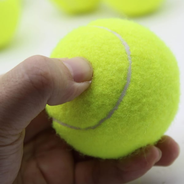 Tennisballer, 18 pakke treningsballer for treningsballer med nettingpose for enkel transport, hundeballer, passform