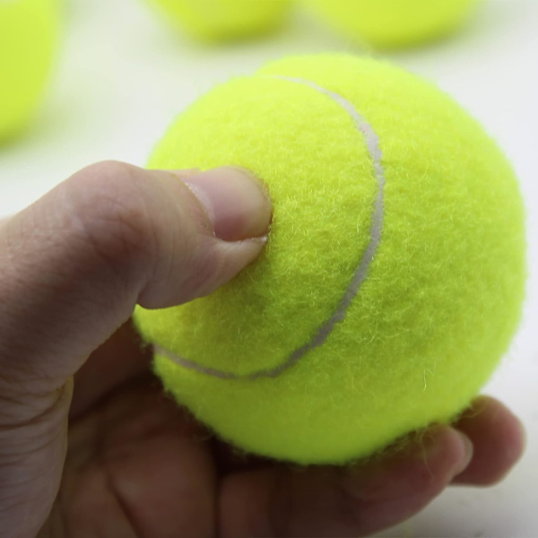 Tennispalloja, 18 kpl Harjoituspalloja Harjoituspalloja Verkkokassilla Helppoon Kuljetukseen, Lemmikki Koiran Leikkipalloja, Sopii