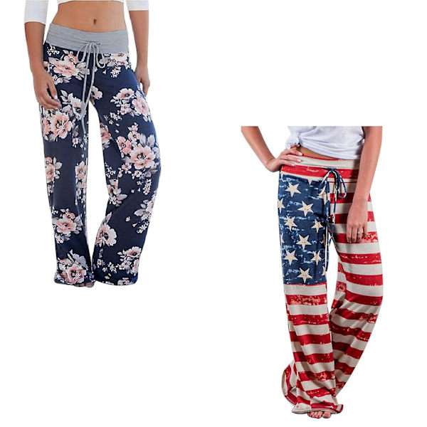Damernas vida benbyxor Hög midja Sweatpants Blå L