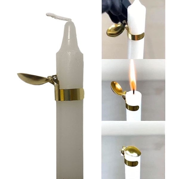 8 stk automatisk brannslukkende stearinlysslukker, vekeflammeslukker for å slukke stearinflammen på en sikker måte4PCSSølv 4PCS Silver