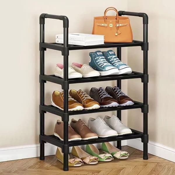 4-Tier Shoe Rack, Slim and Stackable – Sturdy, Large Capacity, Perfect for Entryway, Hallway, or Closet – Space-Saving