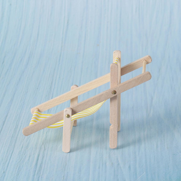 Miniatyrsett Strandhusdekorasjoner Mini Strandstoler Kyst Seaside Hjemdekorasjoner Mini Stol