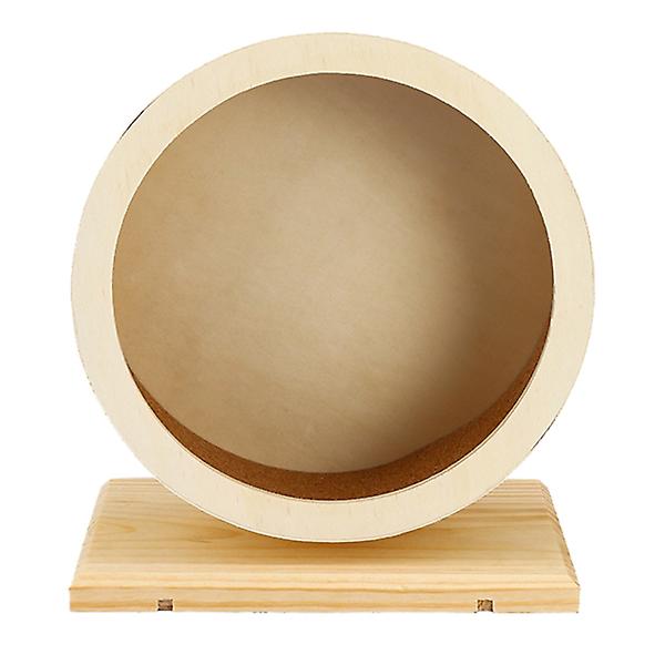 1 kpl Puinen Hiljainen Hamsterin Juoksupyörä Chinchillan Hamsterin Urheilulelu (puun väri) Puun väri 17.5x15.5cm Wood Color 17.5x15.5cm