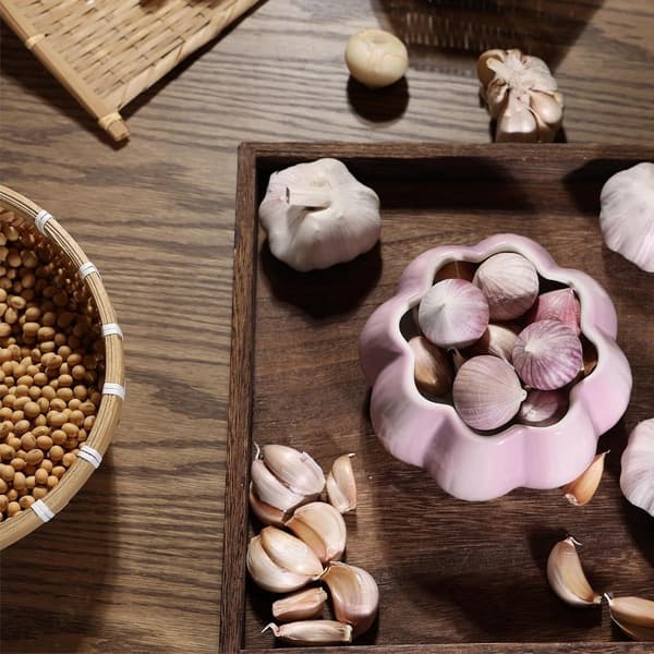 Mini Garlic Storage — Jars with Lids — Kitchen Utensils — Garlic Jar — Storage Jar — Ceramic