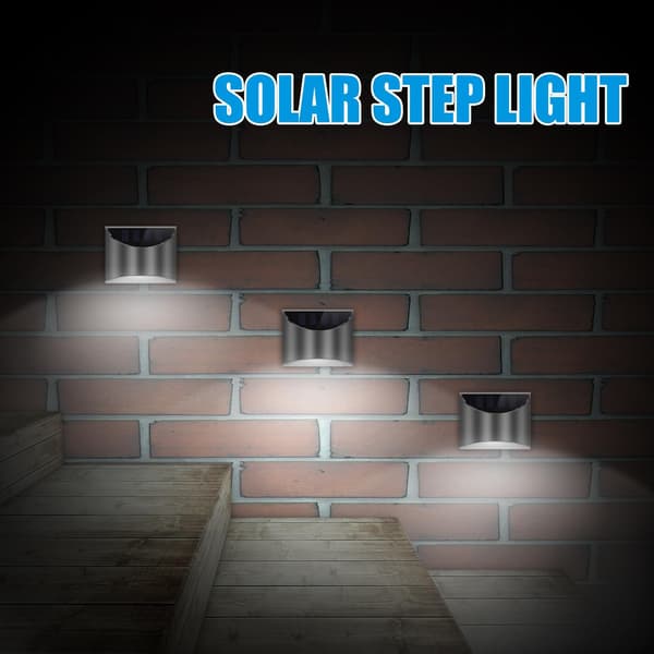Solcellelamper til udendørs brug LED solcellelamper i rustfrit stål væglamper udendørsbelysning rustfrit stål væglampe