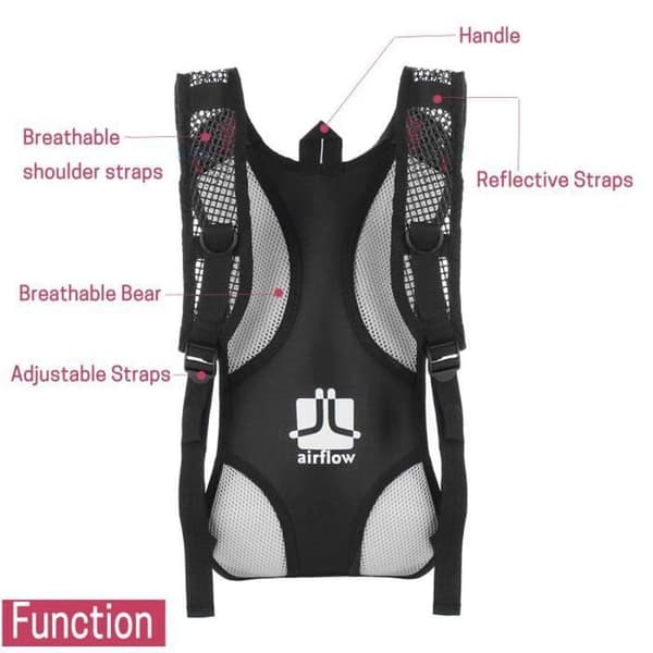 TEMPSA Hydration Backpack for Cycling, Ultralight Jacket for Marathon Running, Trail Running, Cycling, Hiking, Black