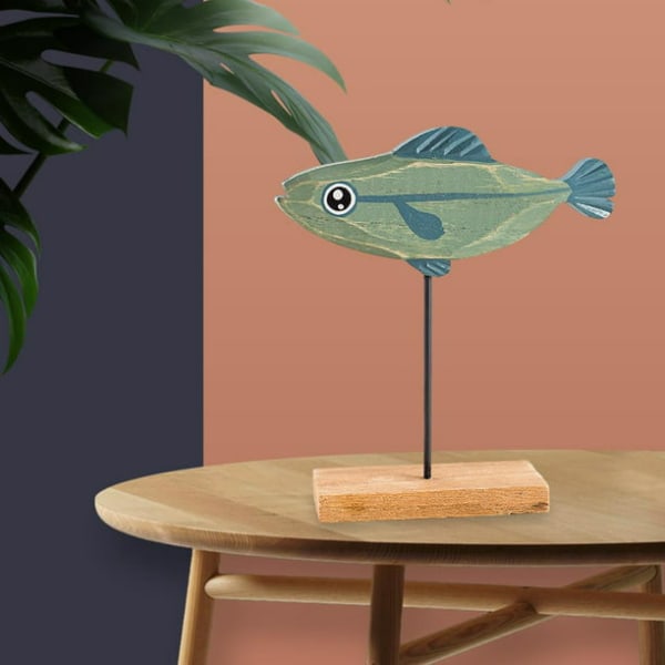 Nydelige fiskepynt, frittstående, håndverksdekorasjon, dekorasjon for skrivebordsdekorasjoner