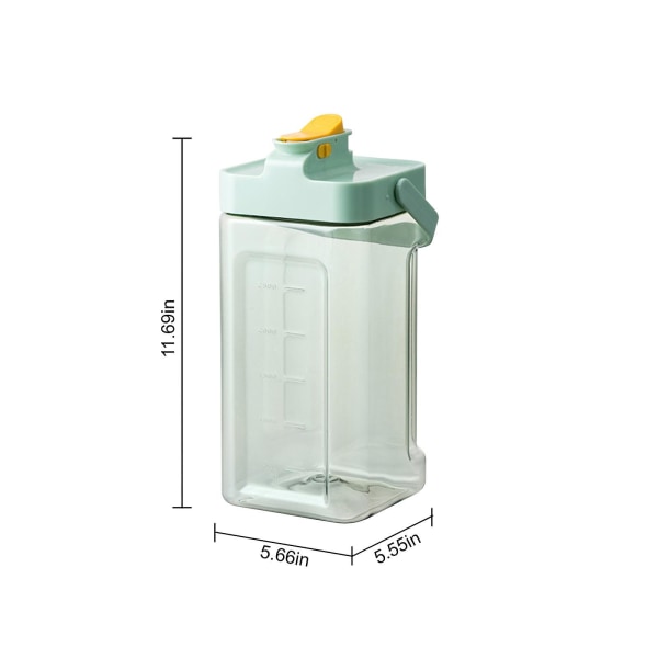 3,5 l Stor Plastbeholder for Drikkevarer, Drikkebeholder med Kran Is Limonade Juicebeholder Green