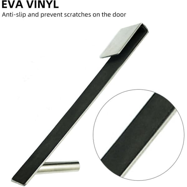 2 stk. brusedørskroge i glas - rustfrit stål uden boring