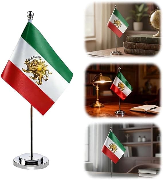 Iran flagg bordflagg lite enkelt stang flaggstativ borddekorasjon