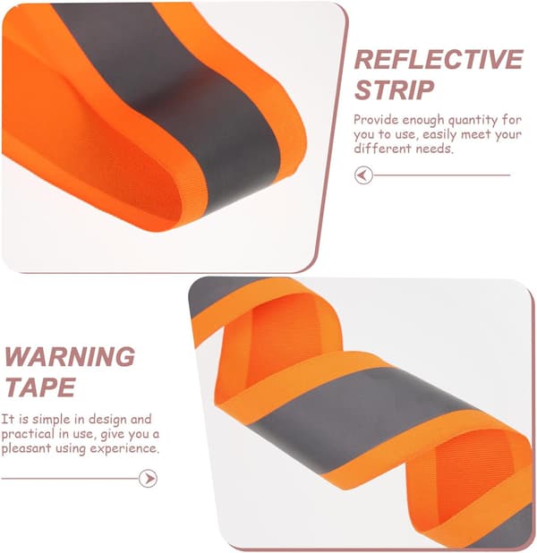 1 rull klesbånd reflekterende stoff advarselssikkerhetstape båndkant reflekterende materiale