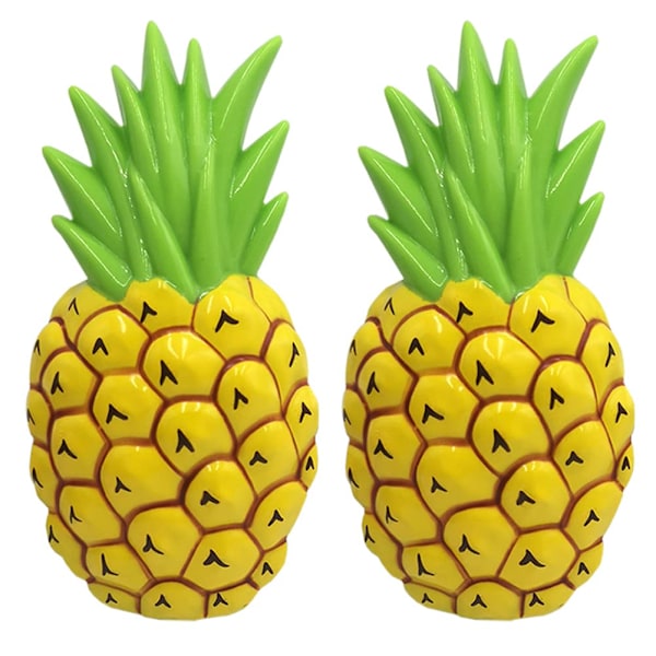 Klämmor för strandpool och kryssningsstolar, klädnypor i plast, strandhanddukshållare, säkra klämmor, jumboset med 2 (ananas-2-pack)