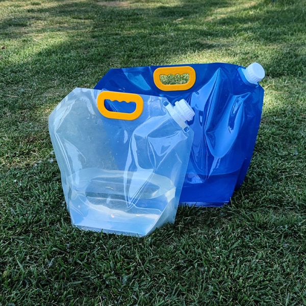 3 stk Sammenleggbar vannbeholder 10L, sammenleggbar vannboks, drikkevannspose, lomme utendørs vannpose sammenleggbar vannpose, Wa