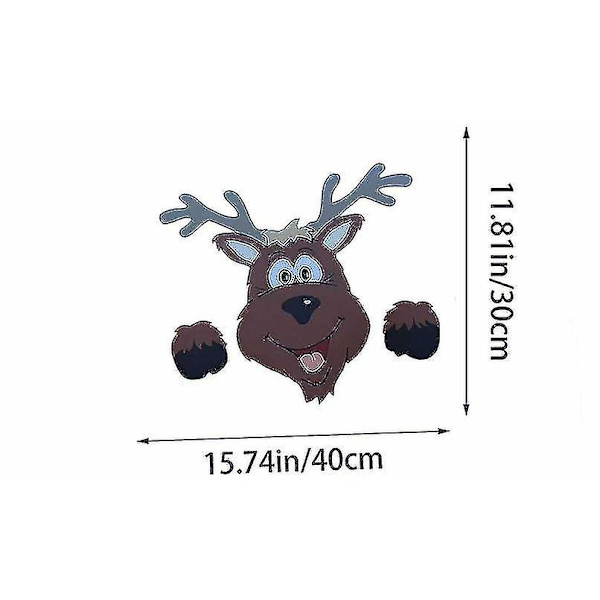 Jule-Dyrehegn Dekoration Juletema Hegn Have Topper Jule Elg Ornament Græs Have Ornament (brun) (1 stk)