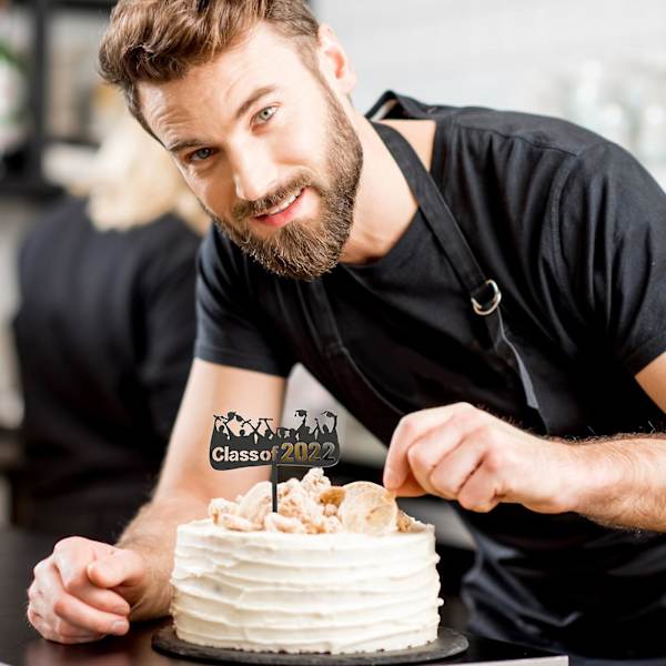 10 kpl Cupcake-koristeita Valmistujaisjuhliin, Valmistujais-Cupcake-kääreet, Glitter-Valmistujais-Hammas