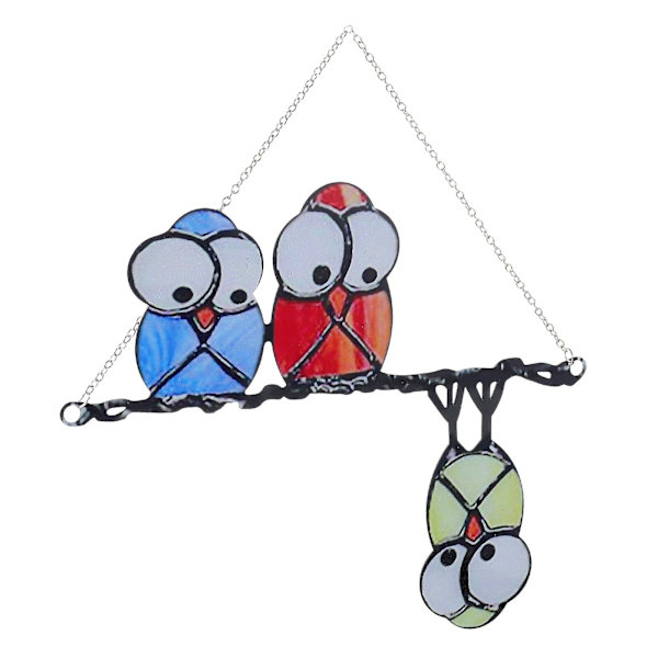 Kodintarvikkeet Pöllö Figuriini Aurinkosieppari Ikkunalintu Riipus Seinät Kolibri Koriste Teline Lajitelmaväri C25X21.5CM
