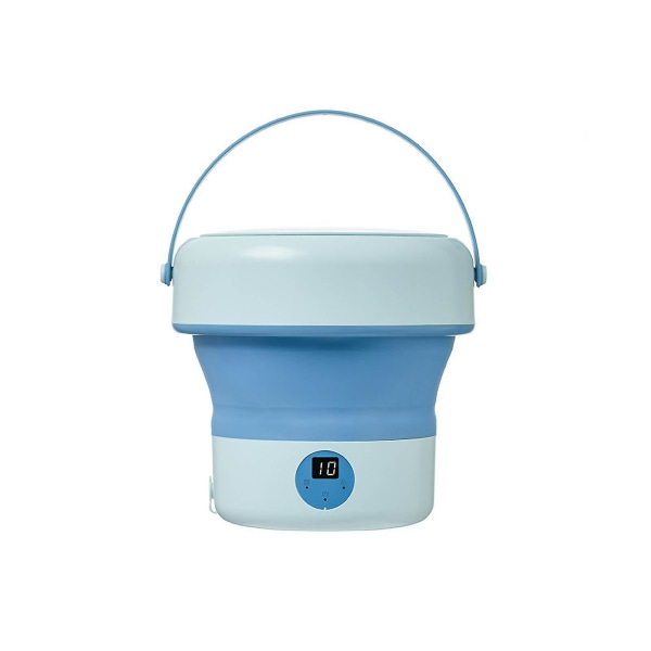 Bærbar vaskemaskin mini sammenleggbar vaskemaskin med bøtte for sentrifugering for babyklær, undertøy, sokk B