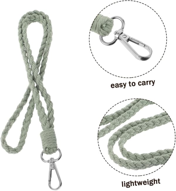 2 st handvävda bomullsrep nyckelband bohemisk flätad nyckelring halsband