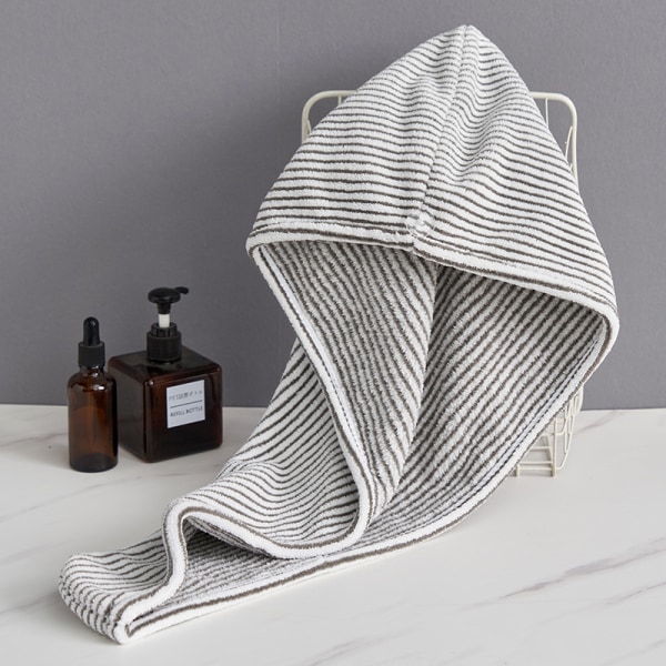 1-pack hårtorkmössor, gråa hårband, duschmössor, handdukar för snabbare torkning av hår (grå)