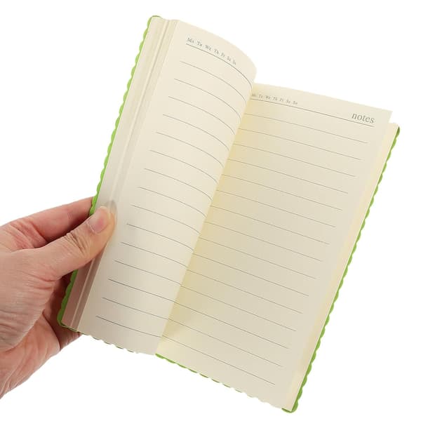 Pocket Notebook A6 Lined Small Portable PU Leather Softcover Memo Notepad