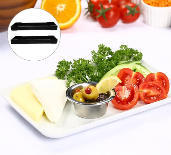 2 pcs rectangular serving trays with smooth surface, practical to use as fruit tray