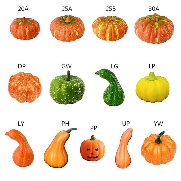 Simuloitu Kurpitsa Malli Tekokurpitsoja Halloween DIY-Käsityö Koti Syntymäpäiväjuhlat Hääkoriste Keltainen Kurpitsa Kahvalla