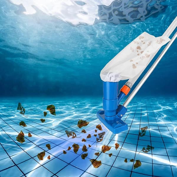 Pool Vacuum Cleaner, Pool Jet Vacuum Cleaner with 5-Section Pole, Portable Vacuum Accessories