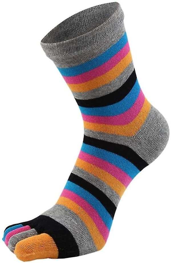 Women's Toe Socks 5 Fingers Cotton Moisture Wicking Training Socks 6-pack