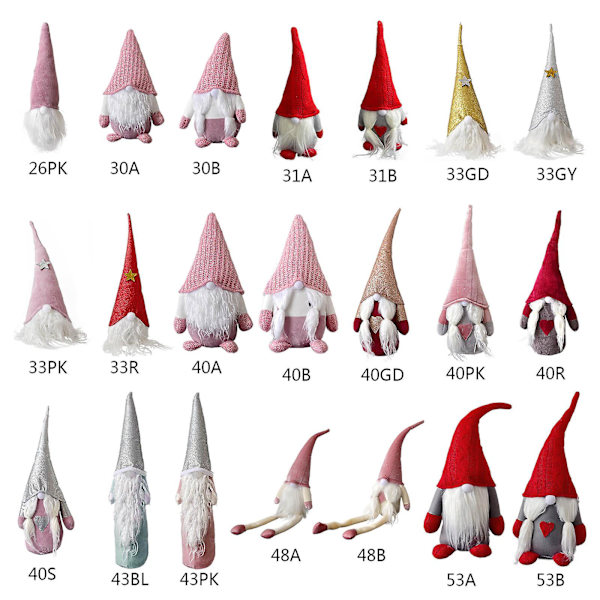 Joulutomu Ornamentti Käsintehty Ruotsalainen Tomte Nuken LED-Valoilla Nenässä Skandinaavinen Tonttu Ornamentti Punainen