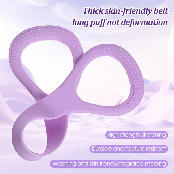 Figure-Eight Resistance Bands with Handles, Portable Elastic Exercise Loop for Yoga, Pilates, Arm, Back, and Shoulder Workouts