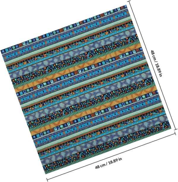 Decorative Ethnic Style Fabric DIY Patchwork Fabric Set for Sewing and Crafts