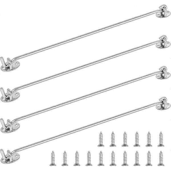 4 stk Stormkrok Vindkrok 40 cm Rustfri Hyttekrok Solid For Vindu